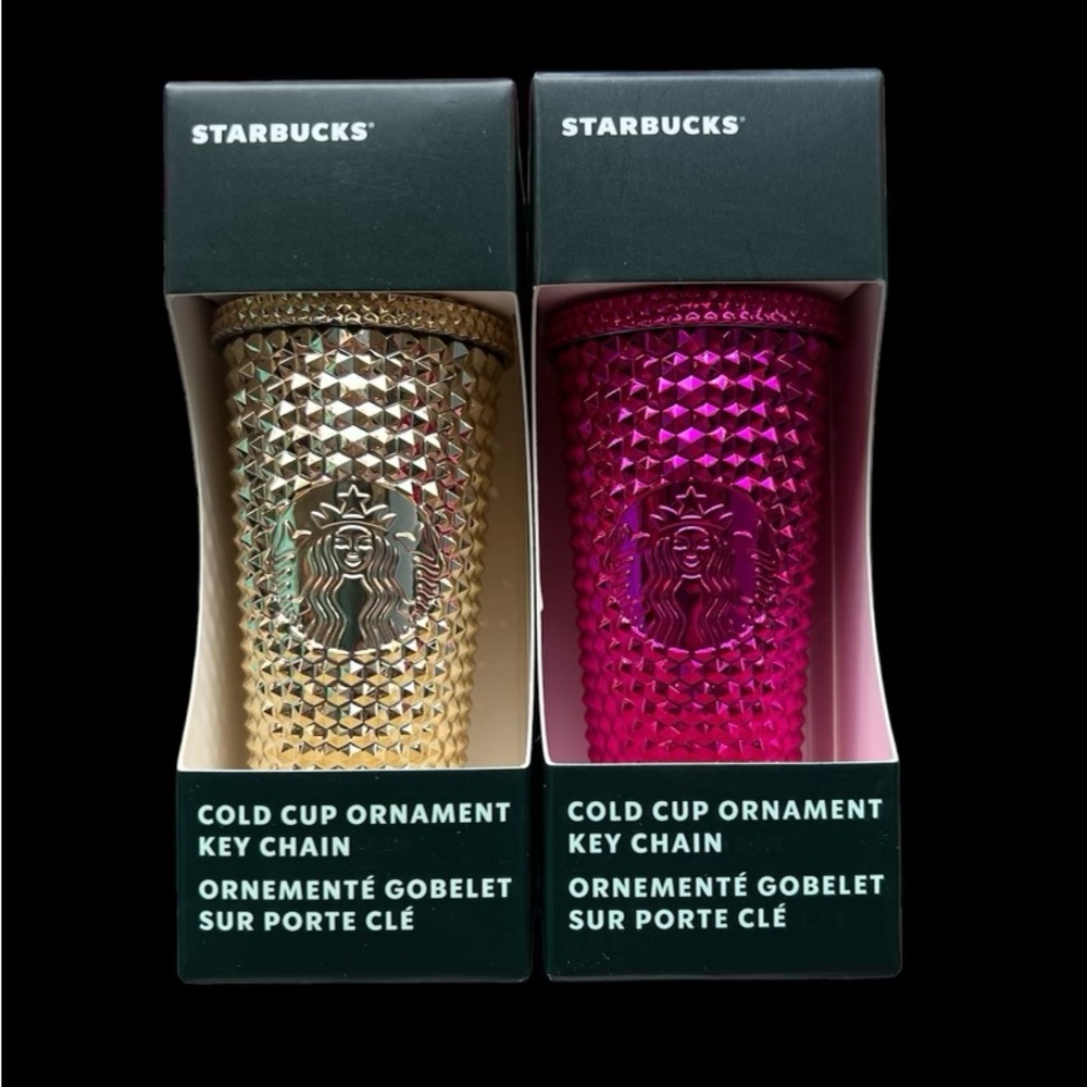 Starbucks Cold Cup Ornament Key Chain Set 2022 Holiday Collection